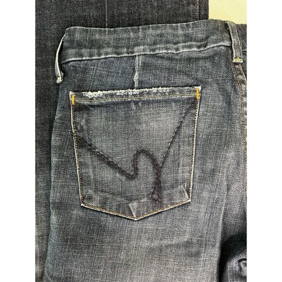 Citizens Of Humanity Blue Jeans Womens Sz 31 Faye Stretch Low Rise WIDE Leg - Picture 10 of 14